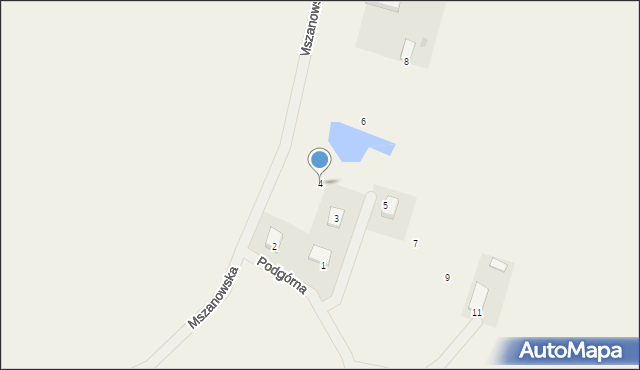 Pacółtowo, Mszanowska, 4, mapa Pacółtowo