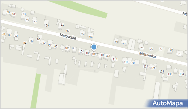 Rędziny, Mstowska, 108, mapa Rędziny