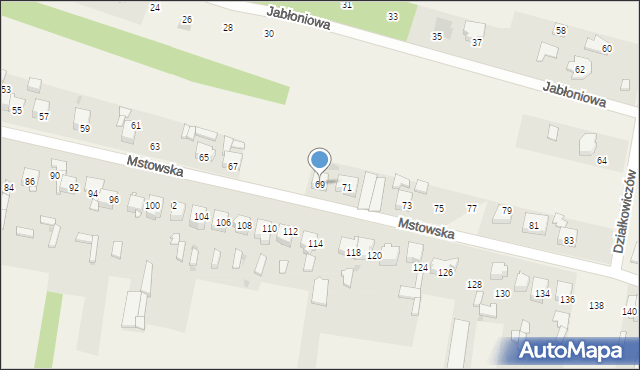 Rędziny, Mstowska, 69, mapa Rędziny