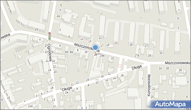 Skierniewice, Mszczonowska, 18, mapa Skierniewic