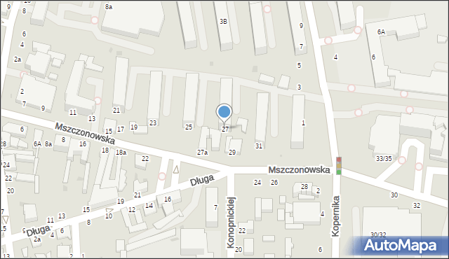 Skierniewice, Mszczonowska, 27, mapa Skierniewic