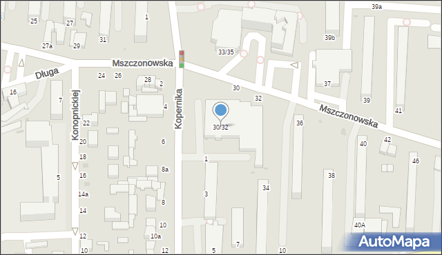 Skierniewice, Mszczonowska, 30/32, mapa Skierniewic