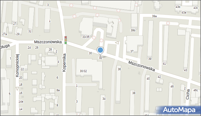 Skierniewice, Mszczonowska, 32, mapa Skierniewic