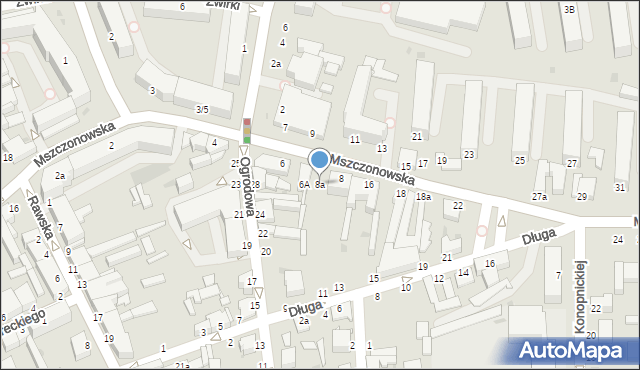 Skierniewice, Mszczonowska, 8a, mapa Skierniewic