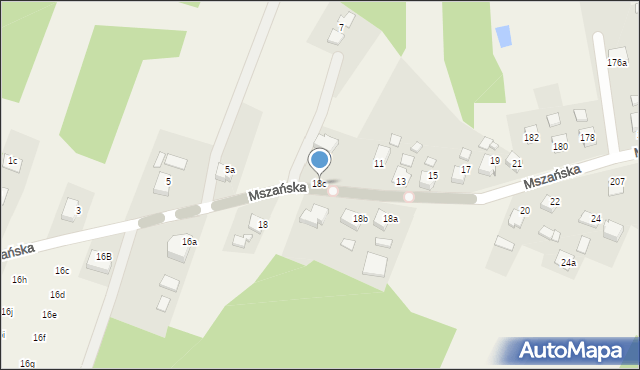 Skrzyszów, Mszańska, 18c, mapa Skrzyszów