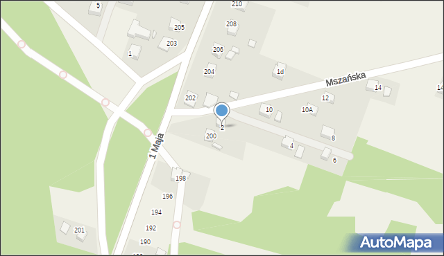 Skrzyszów, Mszańska, 2, mapa Skrzyszów