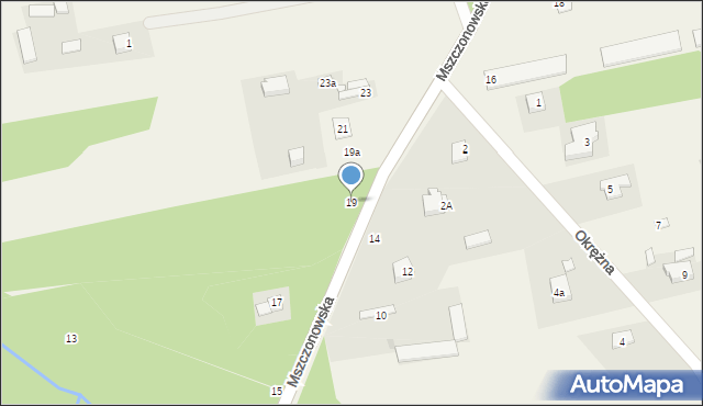 Skuły, Mszczonowska, 19, mapa Skuły