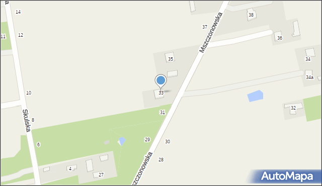 Skuły, Mszczonowska, 33, mapa Skuły