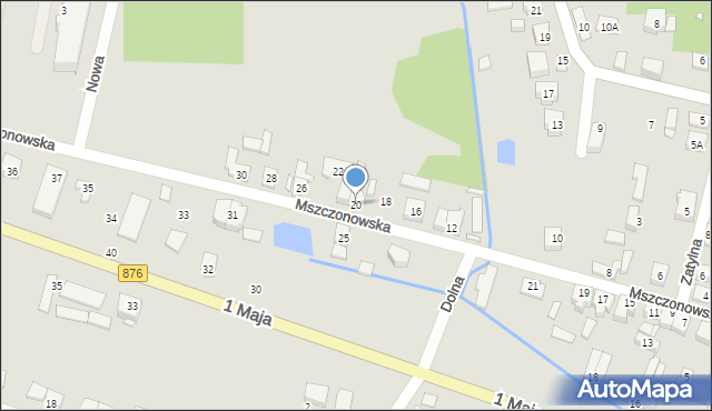 Tarczyn, Mszczonowska, 20, mapa Tarczyn