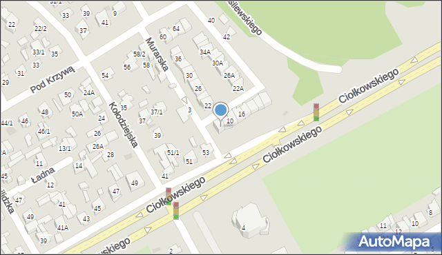 Białystok, Murarska, 6, mapa Białegostoku