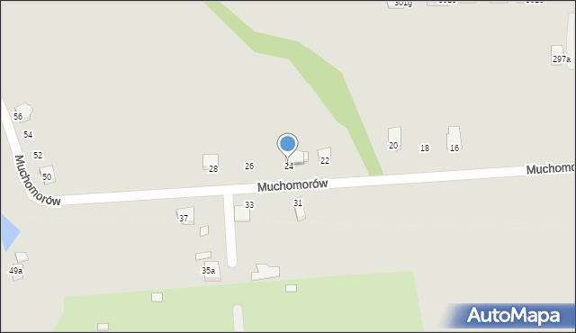 Bielsko-Biała, Muchomorów, 24, mapa Bielsko-Białej