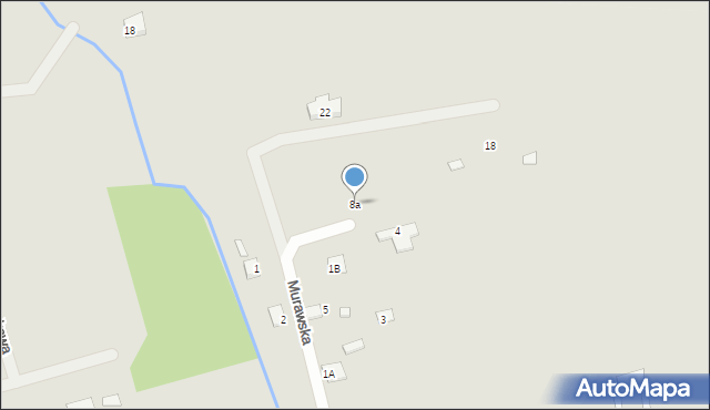 Brok, Murawska, 8a, mapa Brok