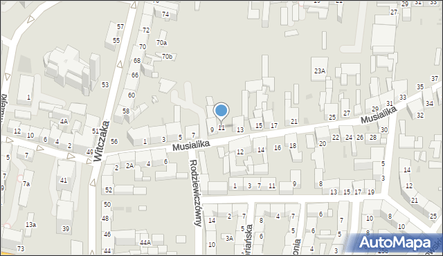 Bytom, Musialika Feliksa, 11, mapa Bytomia