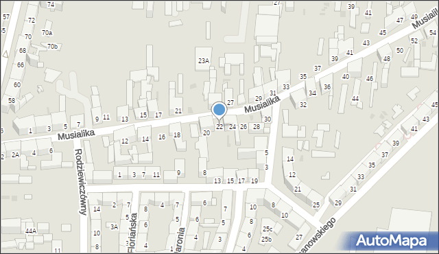 Bytom, Musialika Feliksa, 22, mapa Bytomia