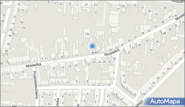 Bytom, Musialika Feliksa, 25, mapa Bytomia