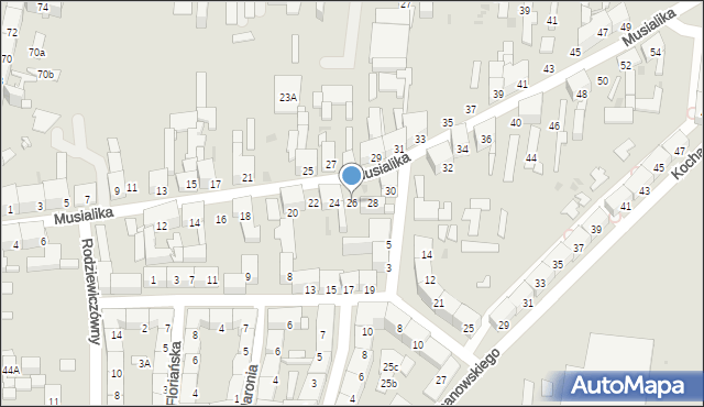 Bytom, Musialika Feliksa, 26, mapa Bytomia