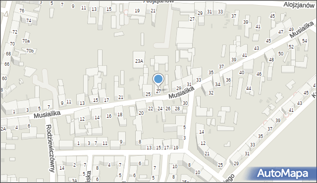 Bytom, Musialika Feliksa, 27, mapa Bytomia