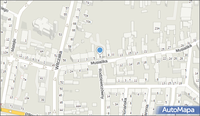 Bytom, Musialika Feliksa, 7, mapa Bytomia