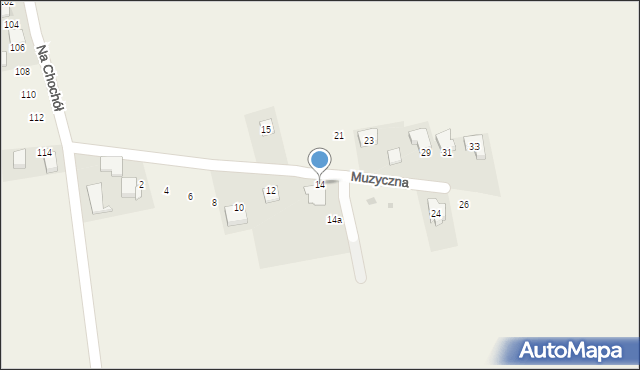 Garliczka, Muzyczna, 14, mapa Garliczka