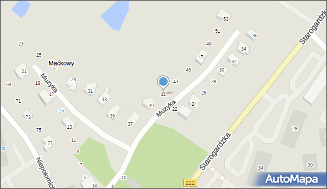 Gdańsk, Muzyka Feliksa, 41, mapa Gdańska