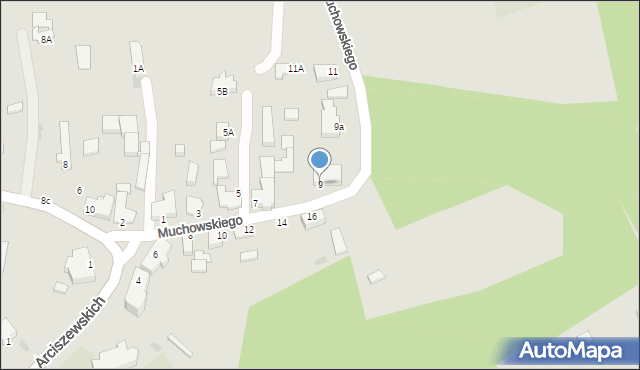 Gdynia, Muchowskiego Antoniego, 9, mapa Gdyni