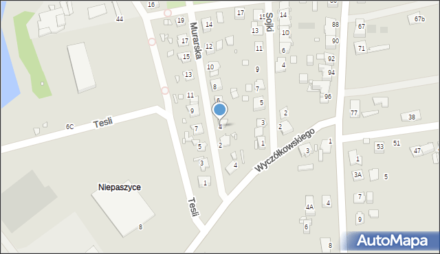 Gliwice, Murarska, 4, mapa Gliwic