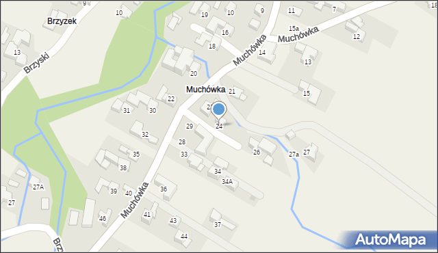 Groń, Muchówka, 24, mapa Groń