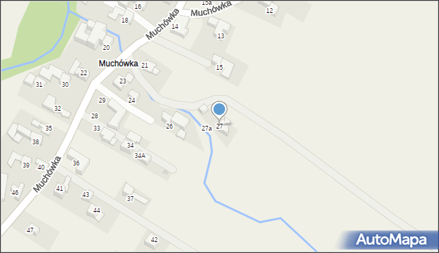 Groń, Muchówka, 27, mapa Groń