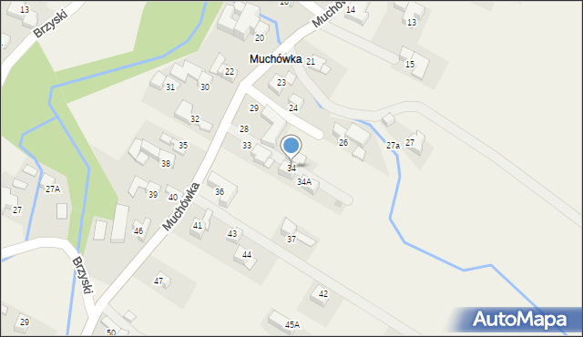 Groń, Muchówka, 34, mapa Groń