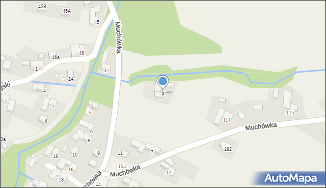 Groń, Muchówka, 4, mapa Groń
