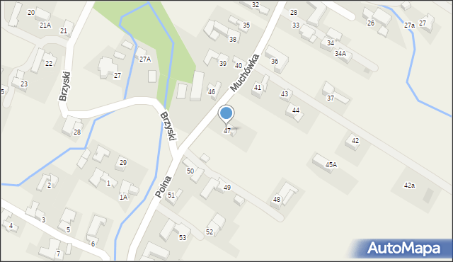 Groń, Muchówka, 47, mapa Groń