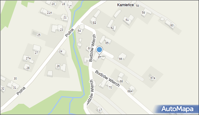 Groń, Muchówka, 67, mapa Groń