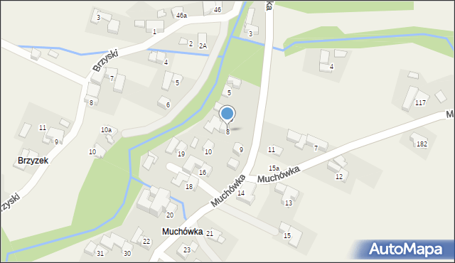 Groń, Muchówka, 8, mapa Groń