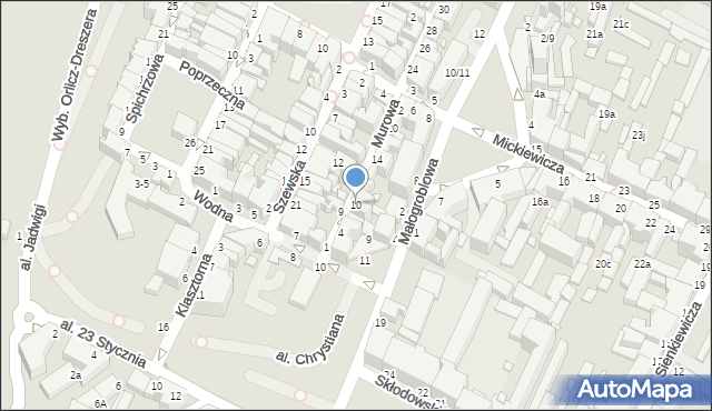 Grudziądz, Murowa, 10, mapa Grudziądza