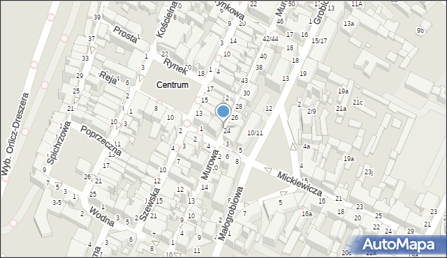 Grudziądz, Murowa, 29, mapa Grudziądza