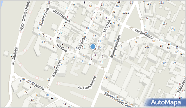 Grudziądz, Murowa, 5, mapa Grudziądza