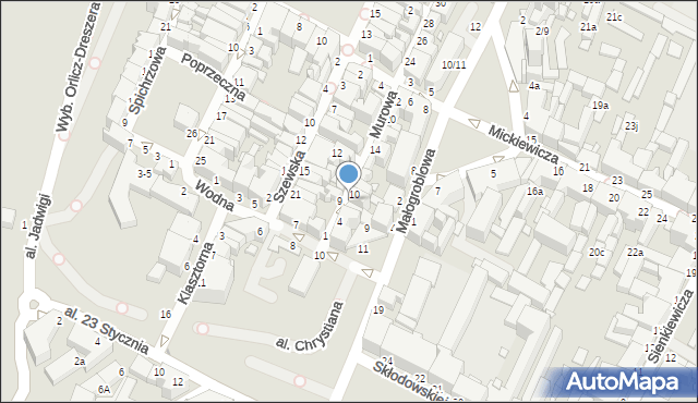 Grudziądz, Murowa, 8, mapa Grudziądza