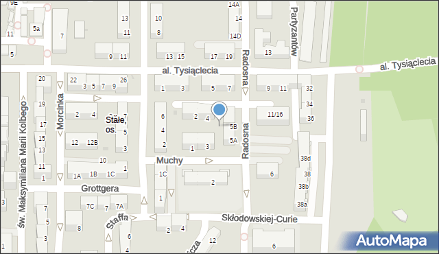 Jaworzno, Muchy Wincentego, 5, mapa Jaworzno