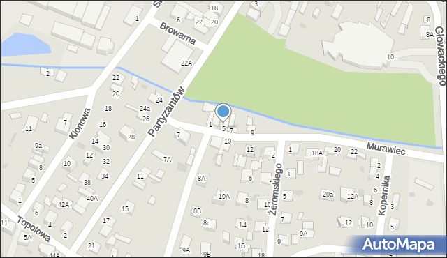 Jędrzejów, Murawiec, 5, mapa Jędrzejów