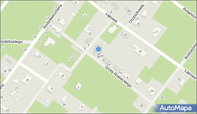 Józefów, Muzyczna, 3A, mapa Józefów