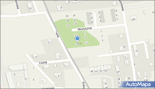 Juszkowo, Muzyczna, 13, mapa Juszkowo