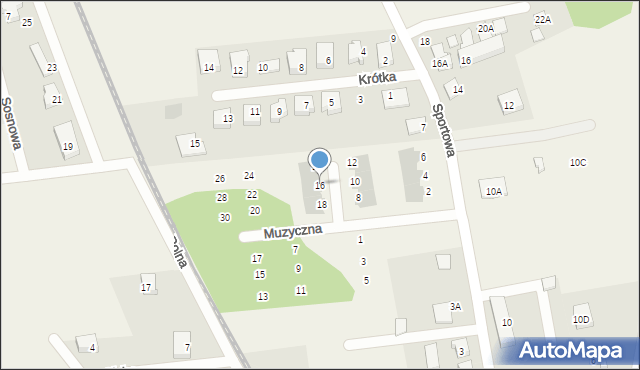 Juszkowo, Muzyczna, 16, mapa Juszkowo