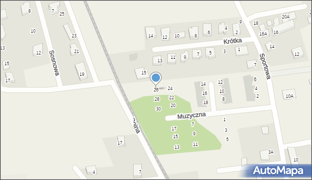 Juszkowo, Muzyczna, 26, mapa Juszkowo