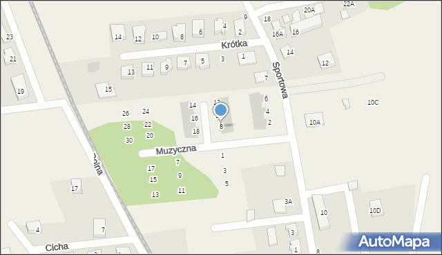 Juszkowo, Muzyczna, 8, mapa Juszkowo