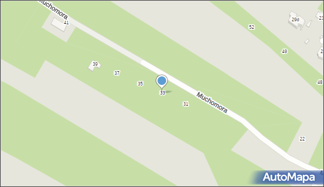 Konstancin-Jeziorna, Muchomora, 33, mapa Konstancin-Jeziorna