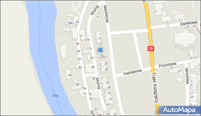 Krosno Odrzańskie, Murna, 23, mapa Krosno Odrzańskie