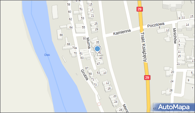 Krosno Odrzańskie, Murna, 41, mapa Krosno Odrzańskie