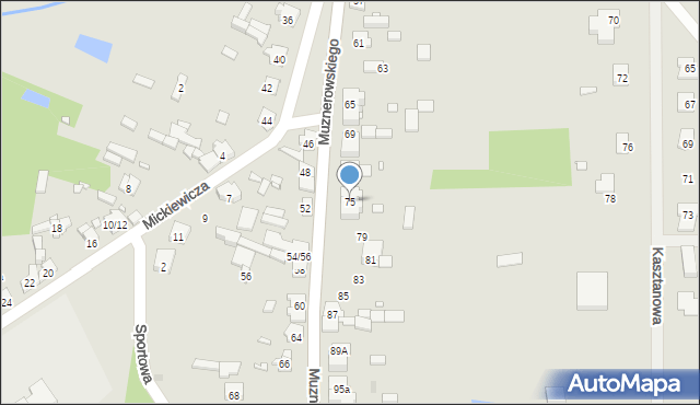 Krzepice, Muznerowskiego Stanisław, ks., 75, mapa Krzepice