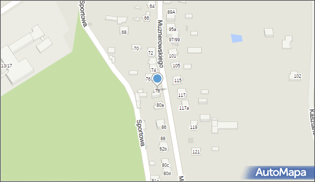 Krzepice, Muznerowskiego Stanisław, ks., 78, mapa Krzepice