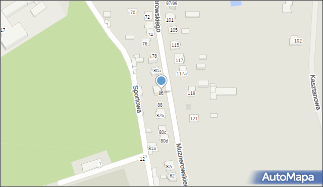 Krzepice, Muznerowskiego Stanisław, ks., 86, mapa Krzepice
